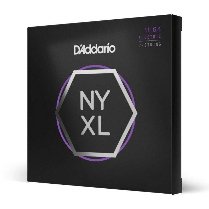 D'Addario NYXL1164 - Struny do gitary elektrycznej 7-strunowe (11-64) - 1