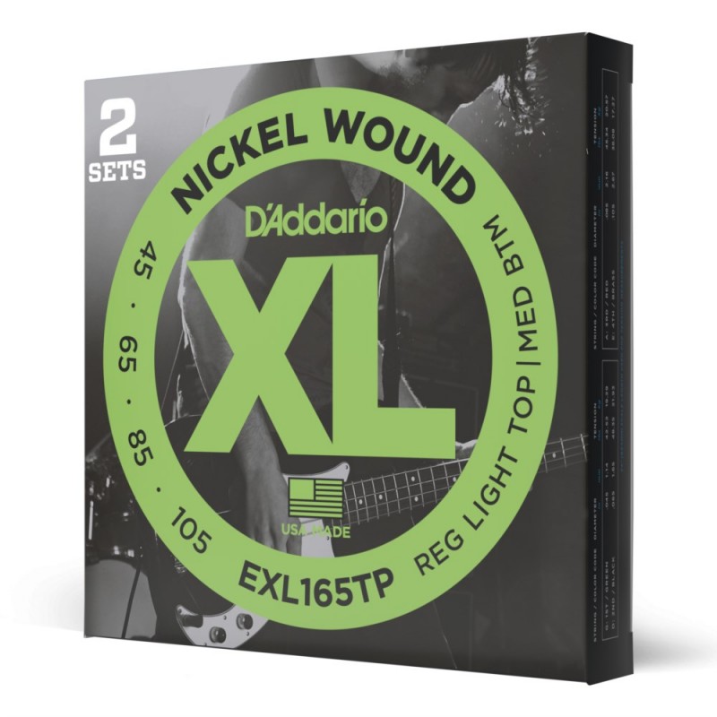 D'Addario EXL165TP - Struny do gitary basowej (45-105, 2 kpl.) - 1