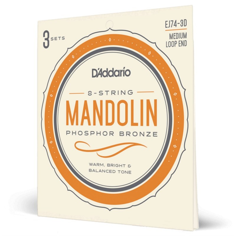 D'Addario EJ74-3D - Struny do mandoliny (11-40, 3 kpl.) - 1