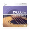 D'Addario EJ26-3D - Struny do gitary akustycznej (11-52, 3 kpl.) - 2