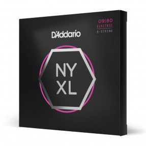 D'Addario NYXL0980 - Struny do gitary elektrycznej 8-strunowe (09-80) - 1