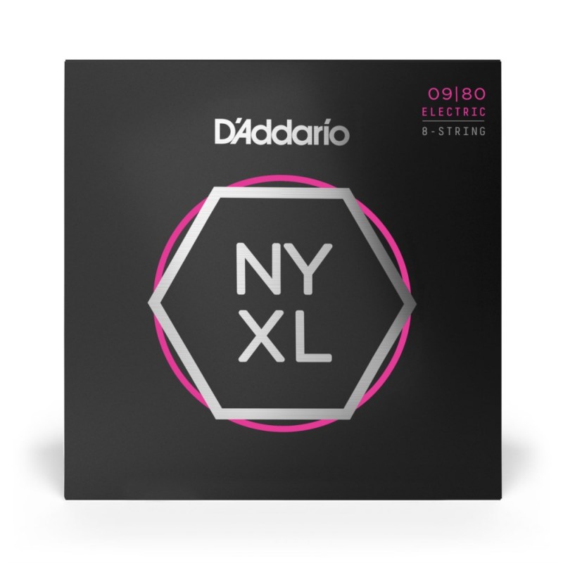 D'Addario NYXL0980 - Struny do gitary elektrycznej 8-strunowe (09-80) - 2