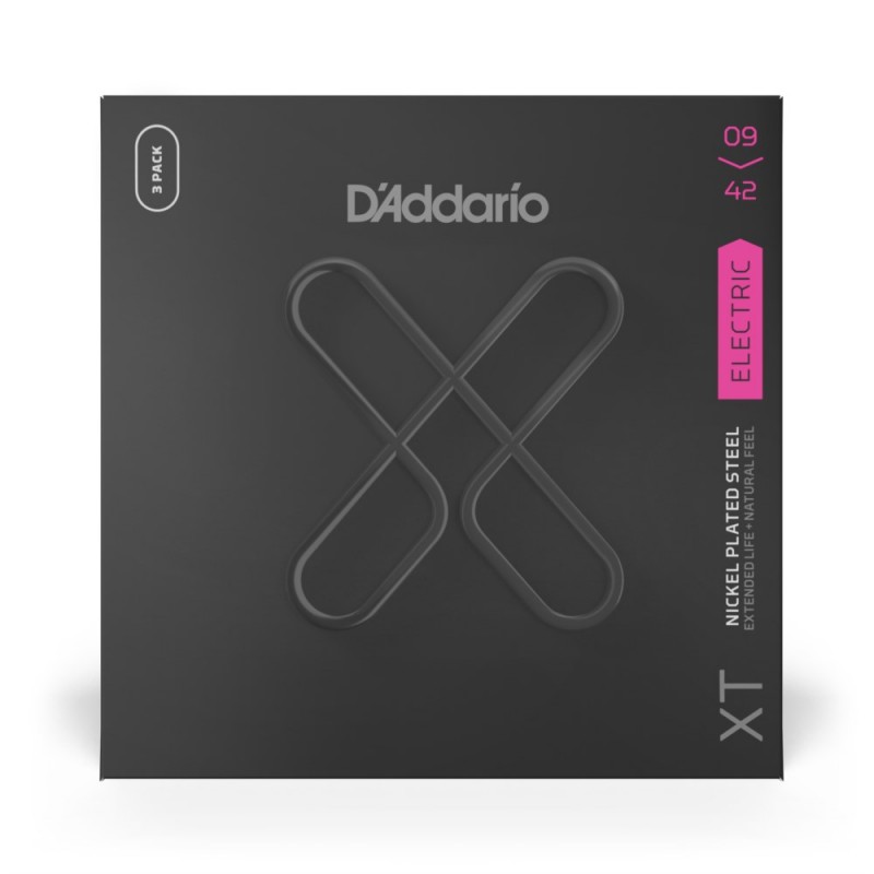 D'Addario XTE0942-3P XT - Struny do gitary elektrycznej (09-42, 3 kpl.) - 2