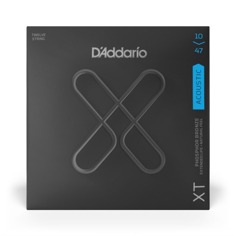 D'Addario XTAPB1047-12 - Struny do gitary akustycznej 12-strunowe (10-47) - 2