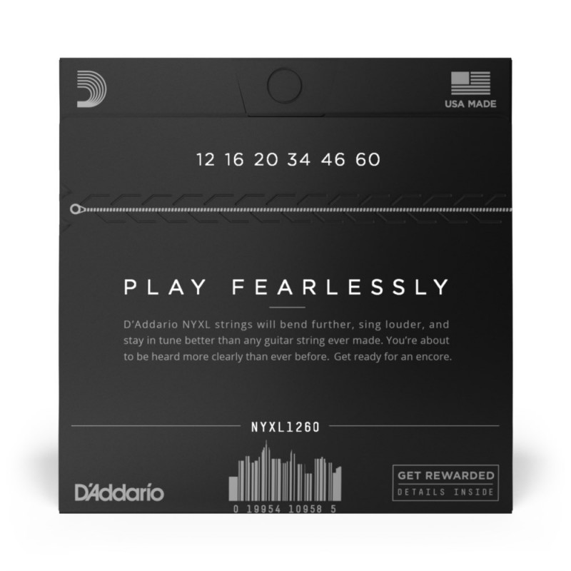 D'Addario NYXL1260 - Struny do gitary elektrycznej (12-60) - 3