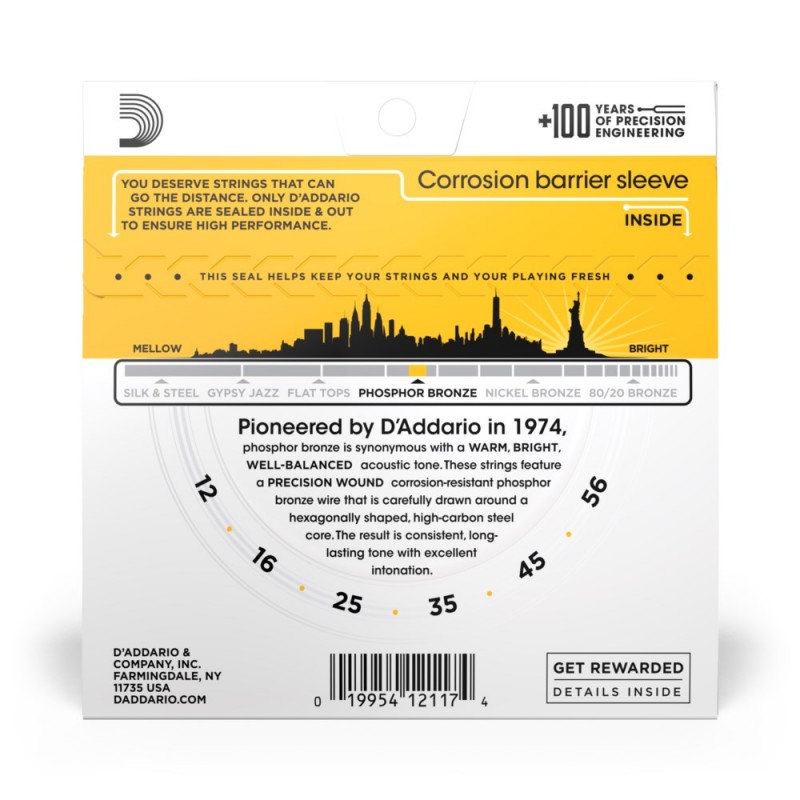 D'Addario EJ19 - Struny do gitary akustycznej (12-56) - 3