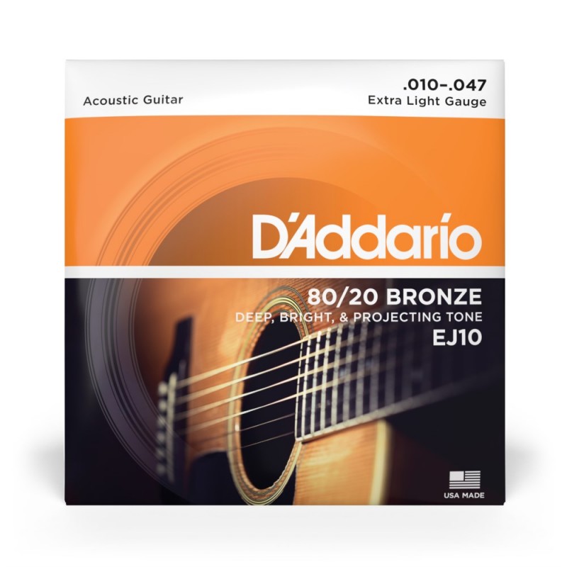 D'Addario EJ10 - Struny do gitary akustycznej (10-47) - 2