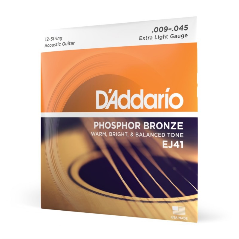 D'Addario EJ41 - Struny do gitary akustycznej 12-strunowe (9-45) - 1