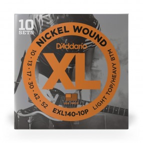 D'Addario EXL140-10P - Struny do gitary elektrycznej (10-52, 10 kpl.) - 1
