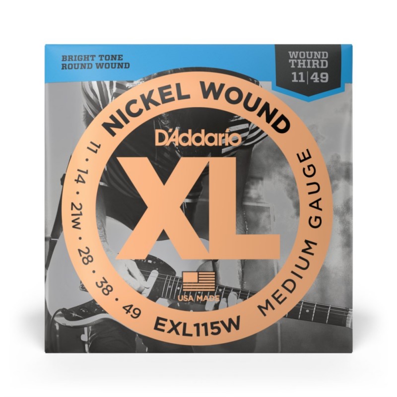D'Addario EXL115W - Struny do gitary elektrycznej (11-49) - 2
