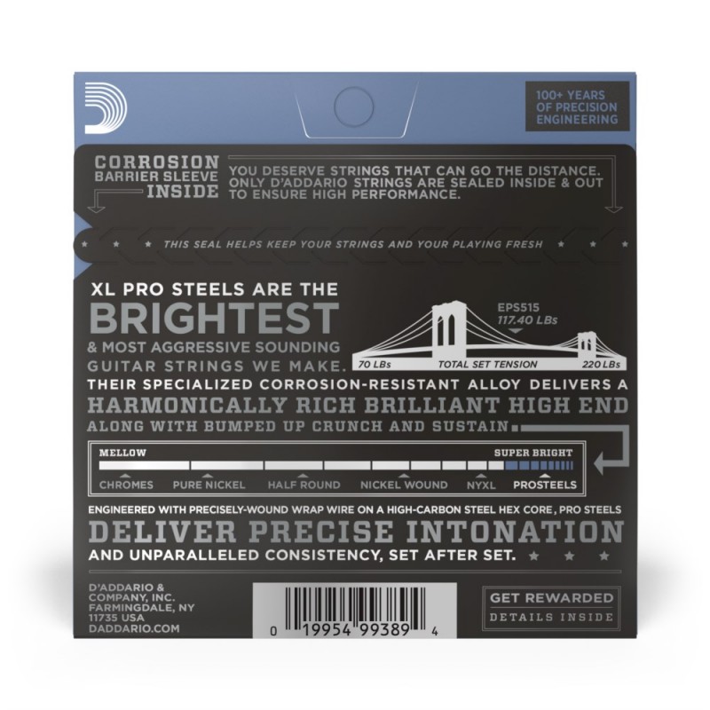 D'Addario EPS515 - Struny do gitary elektrycznej (11-50) - 3