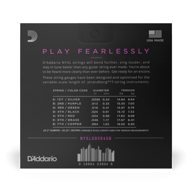 D'Addario NYXL09564SB - Struny do gitary elektrycznej (095-64) - 3