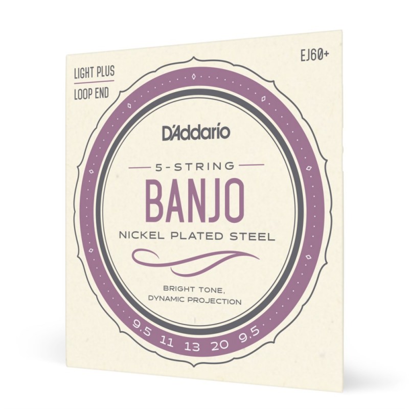 D'Addario EJ60+ - Struny do banjo 5-strunowe (9.5-20) - 1