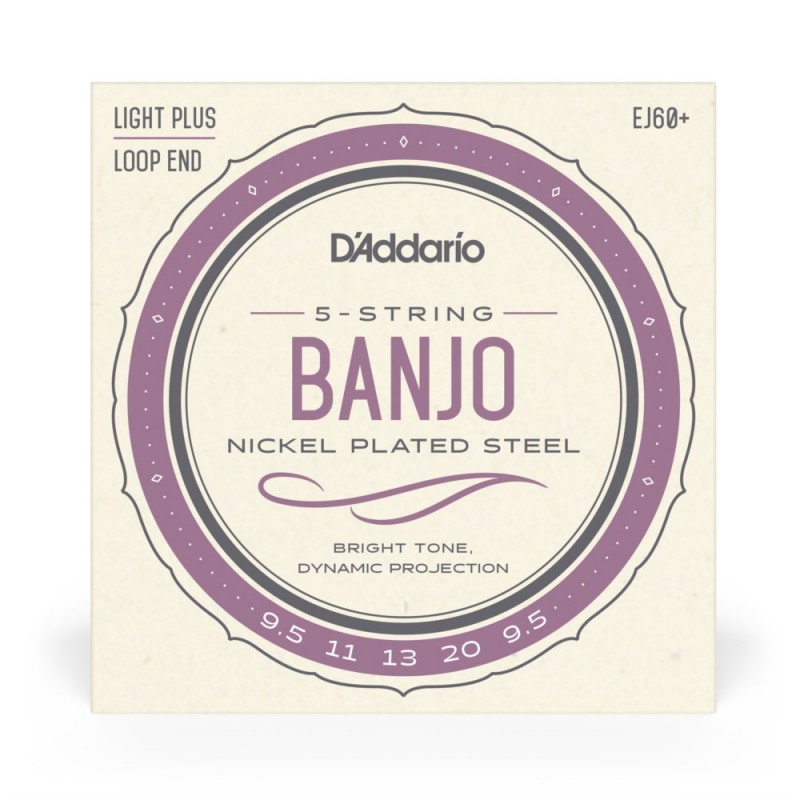 D'Addario EJ60+ - Struny do banjo 5-strunowe (9.5-20) - 2