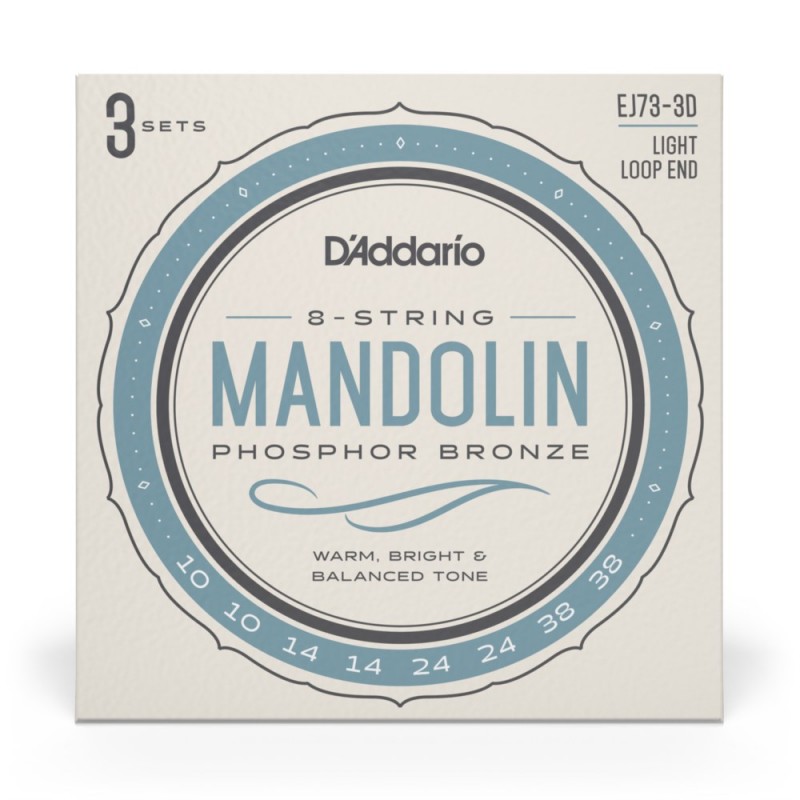 D'Addario EJ73-3D - Struny do mandoliny (10-38, 3 kpl.) - 2