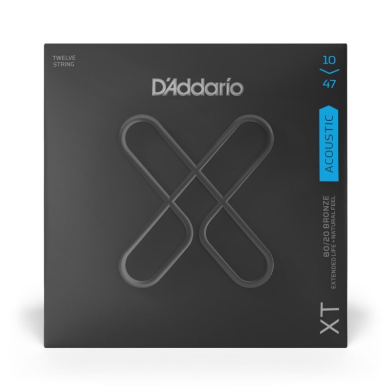 D'Addario XTABR1047-12 - Struny do gitary akustycznej 12-strunowe (10-47) - 2