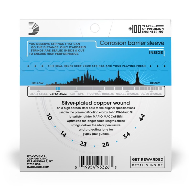 D'Addario EJ83L - Struny do gitary akustycznej (10-44) - 3