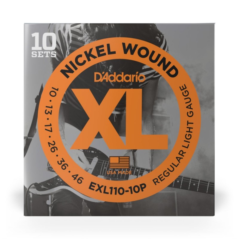 D'Addario EXL110-10P - Struny do gitary elektrycznej (10-46, 10 kpl.) - 2