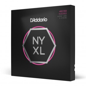 D'Addario NYXL45130SL - Struny do gitary basowej 5-strunowe (45-130) - 1