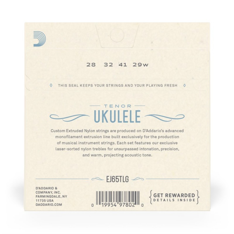 D'Addario EJ65TLG - Struny do ukulele (tenorowego niskie G) - 3