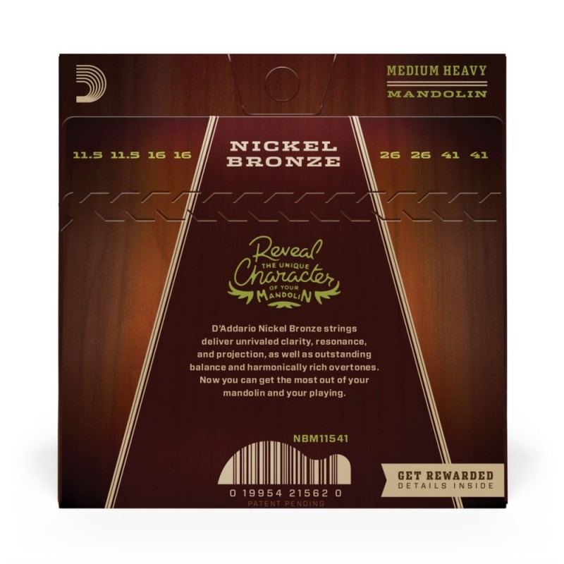 D'Addario NBM11541 - Struny do mandolin (11.5-41) - 3