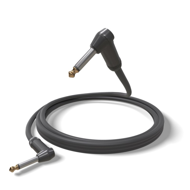 D'Addario PW-AMSGRR-10 - Kabel gitarowy kątowy American Stage (3 m) - 4