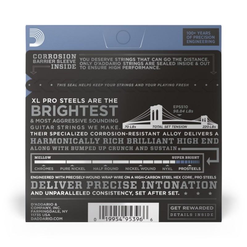 D'Addario EPS510 - Struny do gitary elektrycznej (10-46) - 3