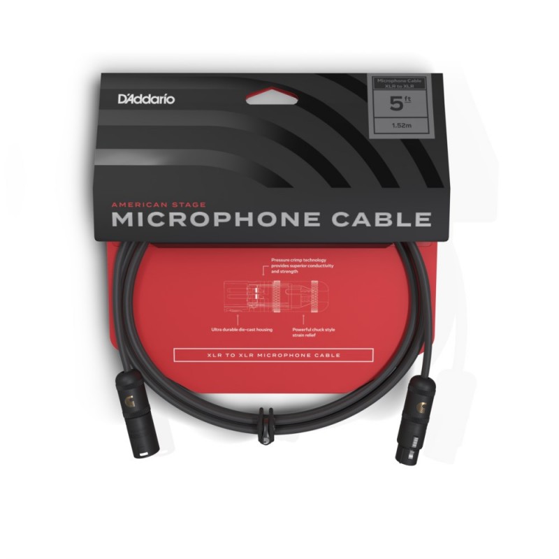D'Addario PW-AMSM-05 - Kabel mikrofonowy (1.5 m) - 3