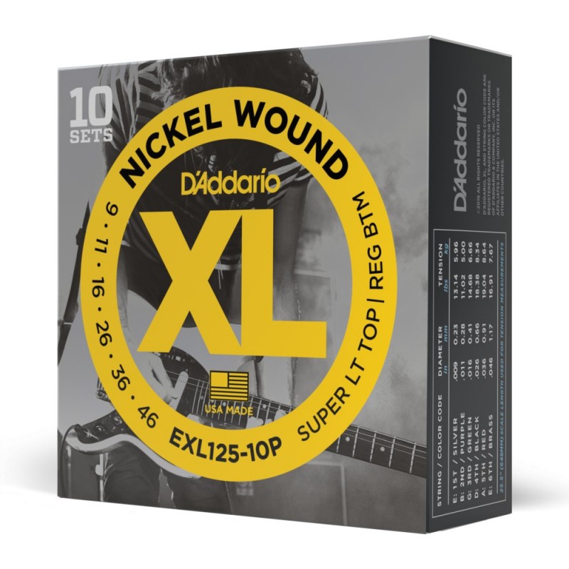 D'Addario EXL125-10P - Struny do gitary elektrycznej (09-46, 10 kpl.) - 1