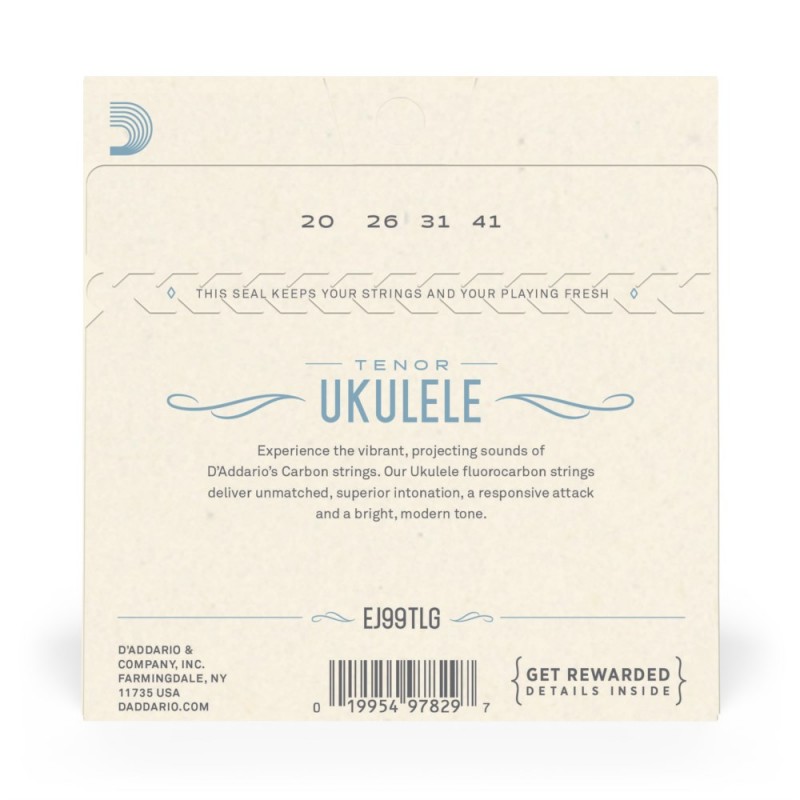 D'Addario EJ99TLG - Struny do ukulele (tenorowe niskie G) - 3