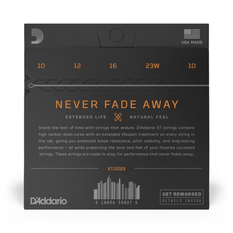 D'Addario XTJ1023 XT - Steel Struny do banjo (10-23) - 3