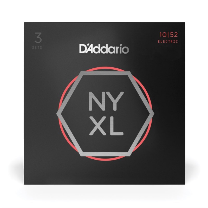 D'Addario NYXL1052-3P - Struny do gitary elektrycznej (10-52,3 kpl.) - 2