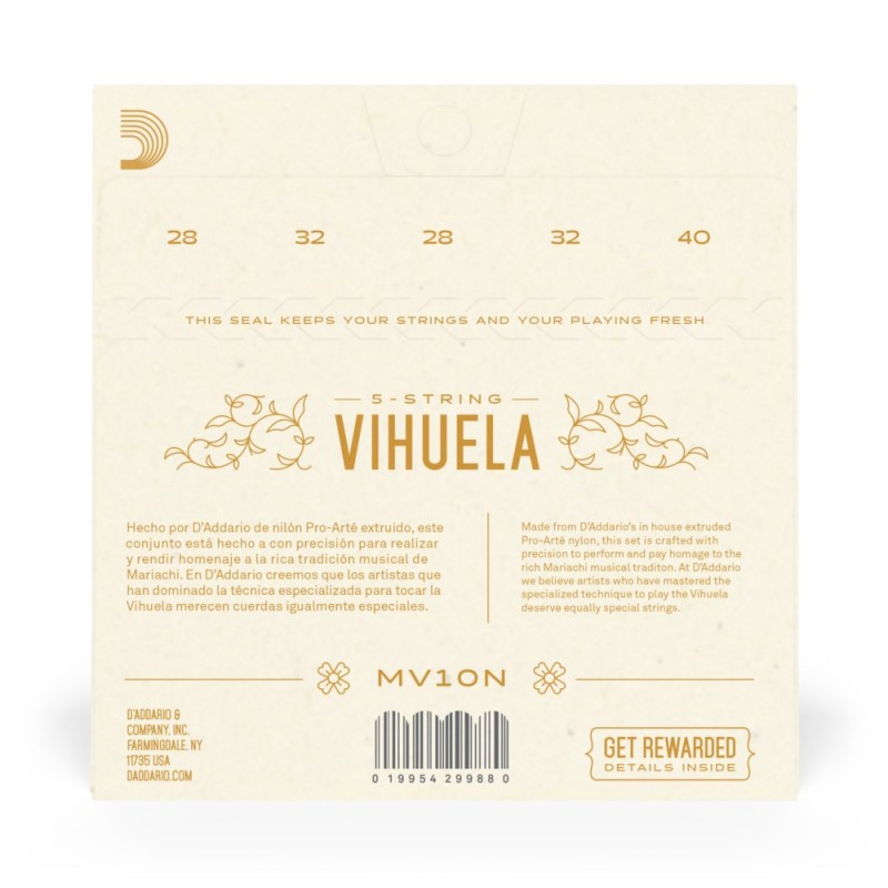D'Addario MV10N - Struny Vihuela - 3