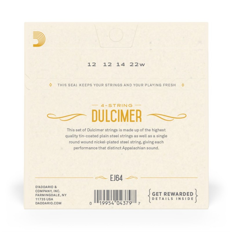 D'Addario EJ64 - Struny do cymbałów 4-strunowe - 3