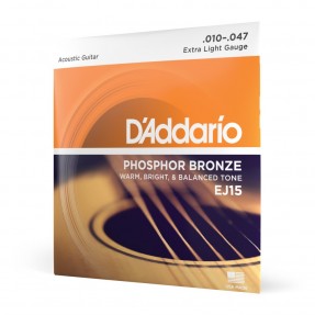 D'Addario EJ15 - Struny do gitary akustycznej (10-47) - 1
