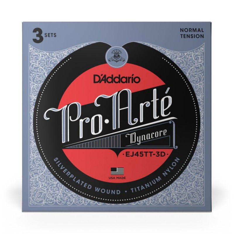 D'Addario EJ45TT-3D - Struny do gitary klasycznej (3 kpl.) - 2
