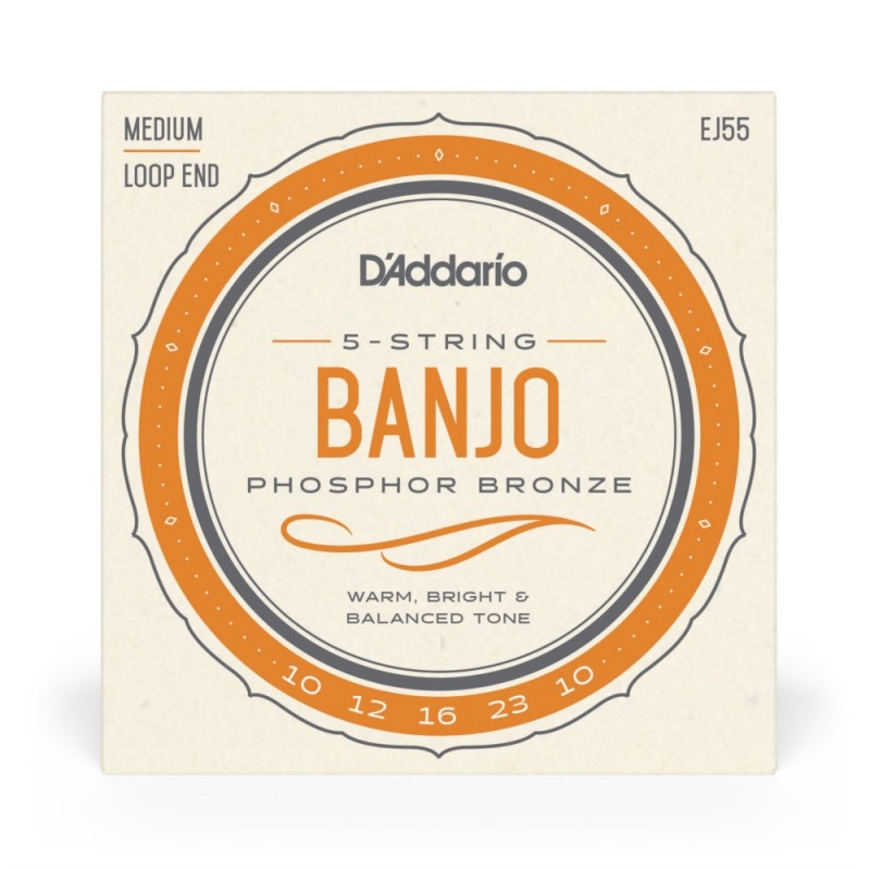 D'Addario EJ55 - Struny do banjo 5-strunowe (10-23) - 2