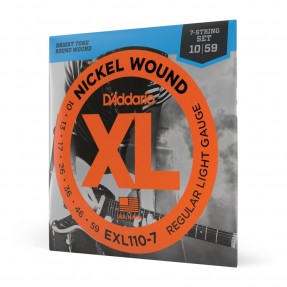 D'Addario EXL110-7 - Struny do gitary elektrycznej 7-strunowe (10-59) - 1