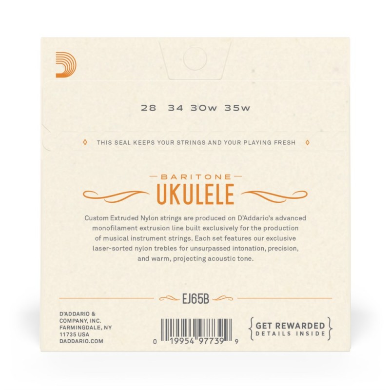 D'Addario EJ65B - Struny do ukulele (barytonowe) - 3
