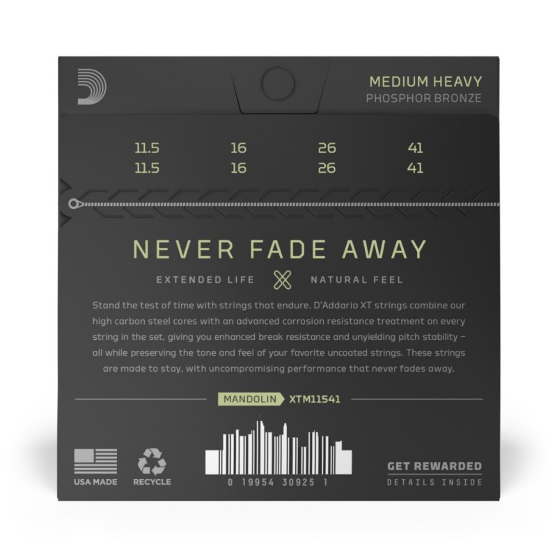 D'Addario XTM11541 XT - Struny do mandoliny (11.5-41) - 3