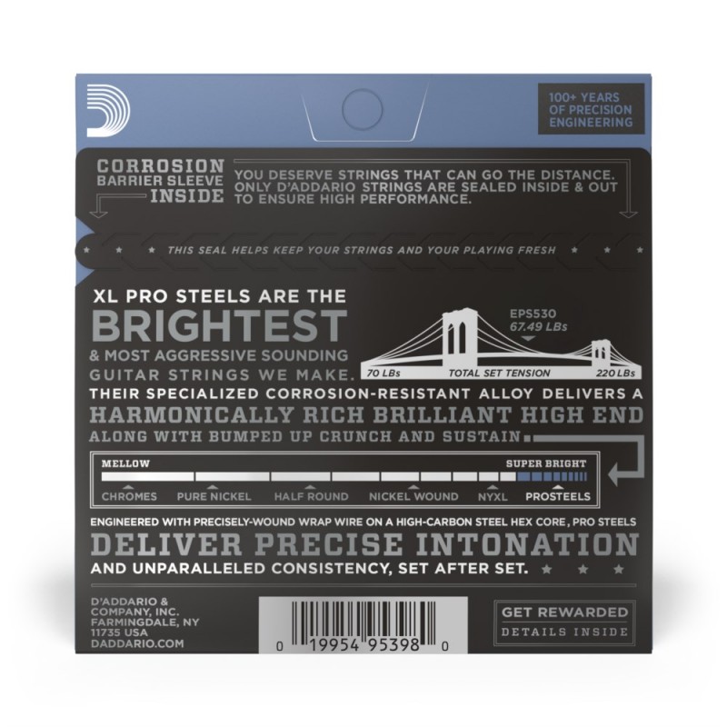 D'Addario EPS530 - Struny do gitary elektrycznej (08-38) - 3