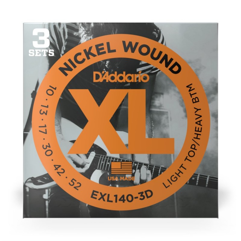 D'Addario EXL140-3D - Struny do gitary elektrycznej (10-52, 3 kpl.) - 2
