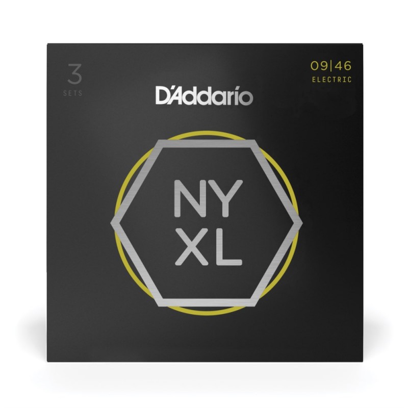 D'Addario NYXL0946-P - Struny do gitary elektrycznej (9-46, 3 kpl.) - 2