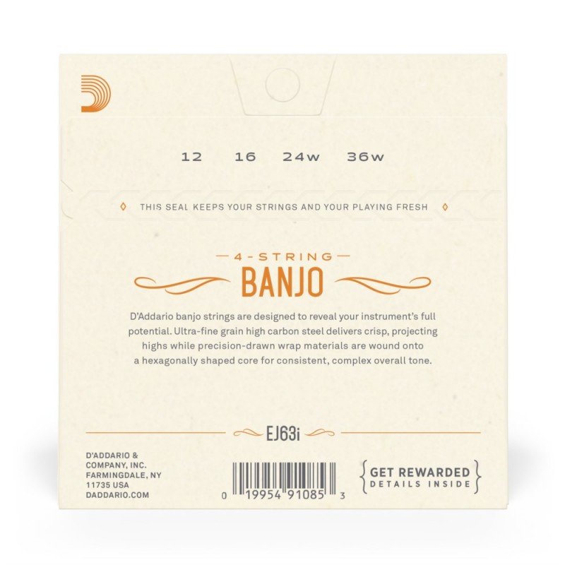 D'Addario EJ63I - Struny do banjo Irish Tenor (9-30) - 3
