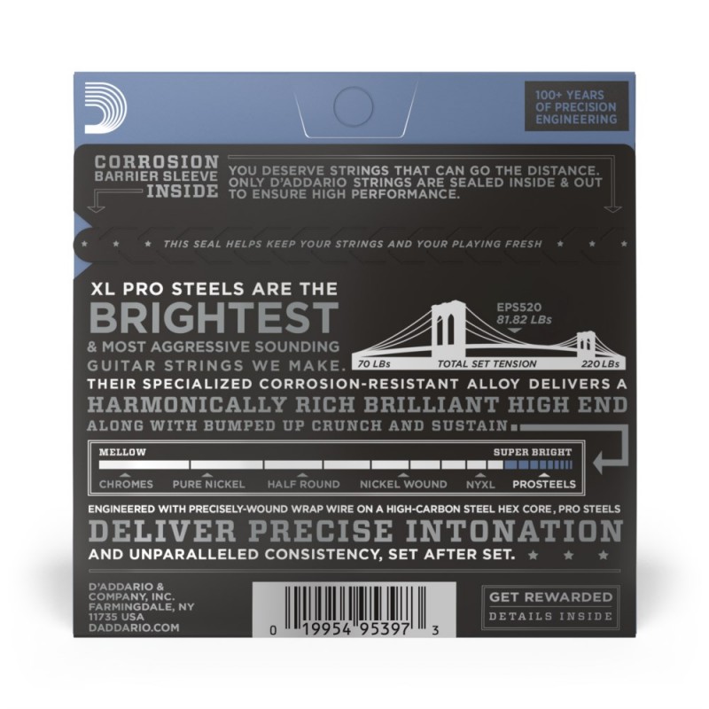 D'Addario EPS520 - Struny do gitary elektrycznej (09-42) - 3