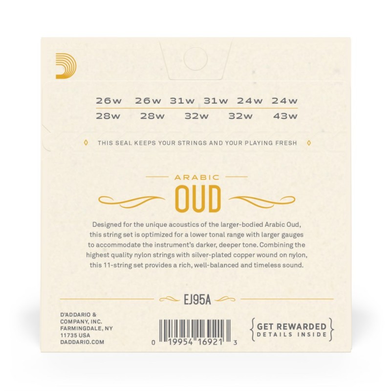 D'Addario EJ95A - Struny Arabic Oud - 3