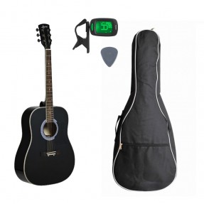 Gitara Akustyczna + Pokrowiec + Tuner + Kostka Zestaw 36 - 1
