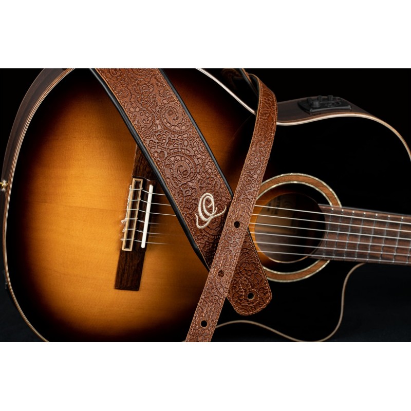 Ortega OSBY-6 - skórzany pasek do gitary - 5