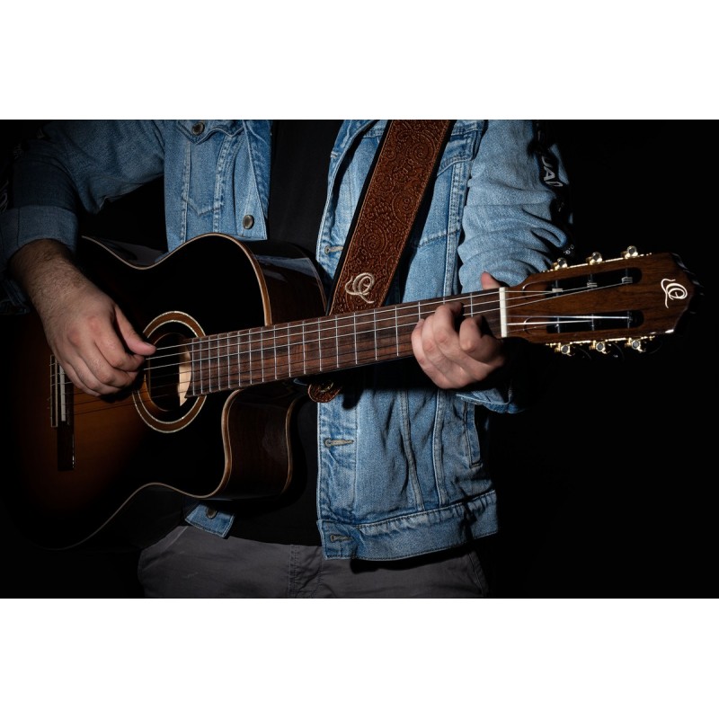 Ortega OSBY-6 - skórzany pasek do gitary - 6