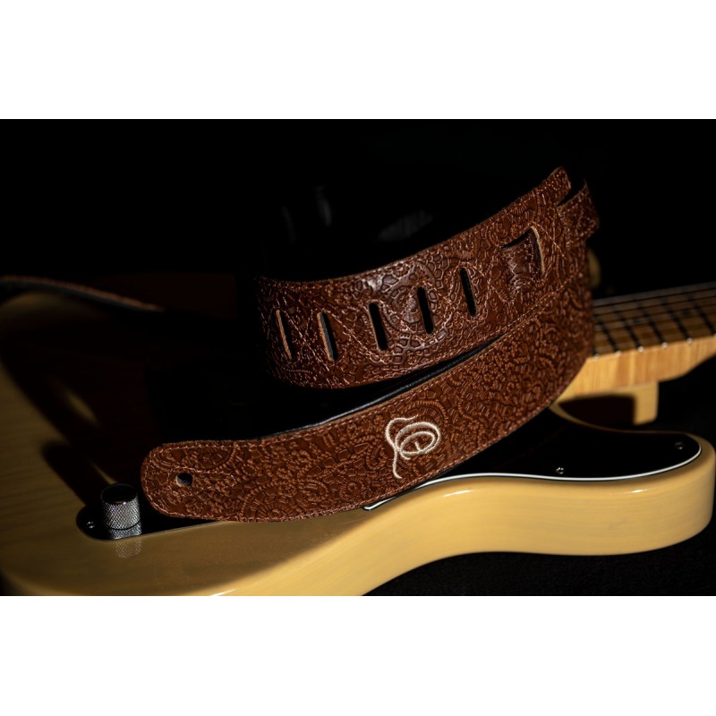 Ortega OSBY-6 - skórzany pasek do gitary - 7